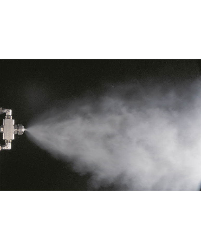 Atomisation de fumée liquide par air comprimé